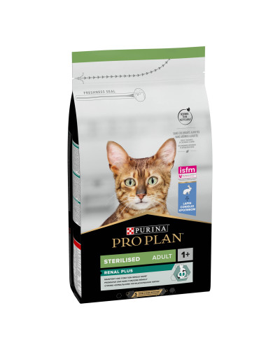 Сухий корм PRO PLAN Sterilised Adult 1+ Renal Plus для дорослих стерилізованих котів, з кроликом, 1,5 кг