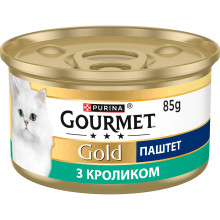 Влажный корм GOURMET Gold для взрослых кошек, паштет, с кроликом, 85 г
