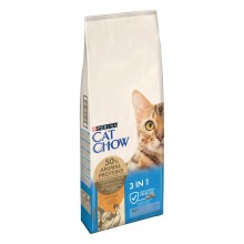 Сухий корм CAT CHOW Feline 3-in-1 для дорослих котів, з формулою потрійної дії, з куркою, 15 кг