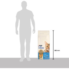 Сухий корм CAT CHOW Feline 3-in-1 для дорослих котів, з формулою потрійної дії, з куркою, 15 кг