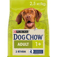 Сухой корм DOG CHOW Adult 1+ для взрослых собак, с ягненком, 2,5 кг