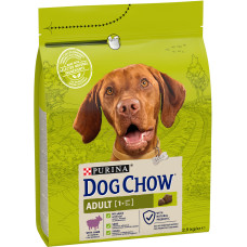 Сухой корм DOG CHOW Adult 1+ для взрослых собак, с ягненком, 2,5 кг