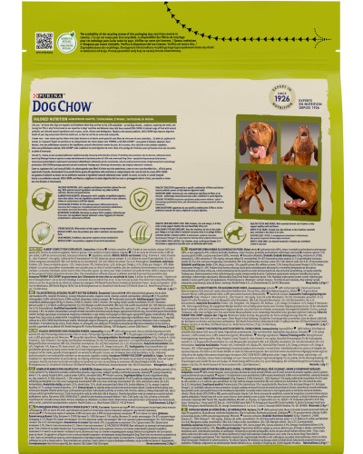 Сухой корм DOG CHOW Adult 1+ для взрослых собак, с ягненком, 2,5 кг