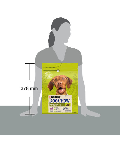 Сухой корм DOG CHOW Adult 1+ для взрослых собак, с ягненком, 2,5 кг