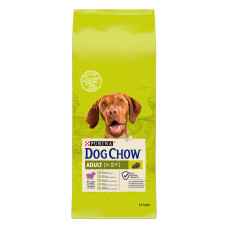 Сухой корм DOG CHOW Adult 1+ для взрослых собак, с ягненком, 14 кг