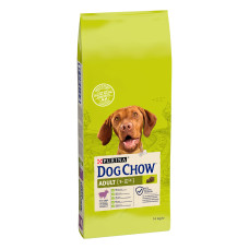 Сухой корм DOG CHOW Adult 1+ для взрослых собак, с ягненком, 14 кг