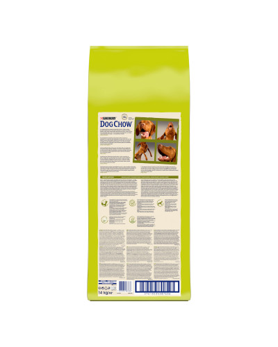 Сухой корм DOG CHOW Adult 1+ для взрослых собак, с ягненком, 14 кг