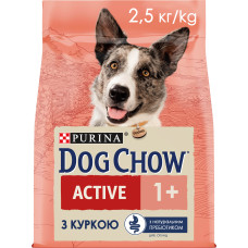 Сухой корм DOG CHOW Active Adult 1+ для взрослых собак с повышенной активностью, с курицей, 2,5 кг