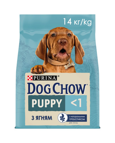 Сухий корм DOG CHOW Puppy 1 для цуценят, з ягням, 14 кг