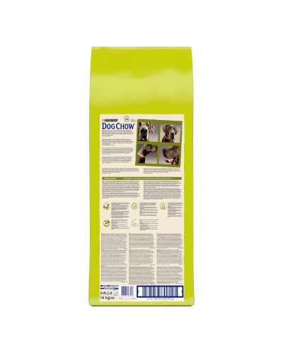 Сухий корм DOG CHOW Large Breed Adult 2+  для дорослих собак великих порід, з індичкою, 14 кг