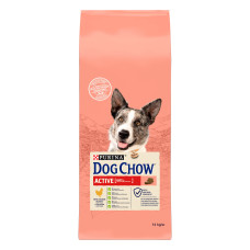 Сухой корм DOG CHOW Active Adult 1+ для взрослых собак с повышенной активностью, с курицей, 14 кг