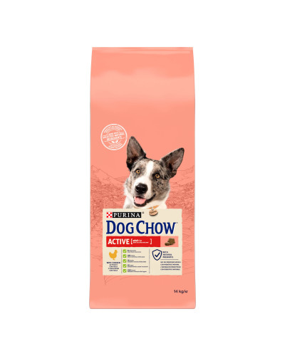 Сухий корм DOG CHOW Active Adult 1+ для дорослих собак з підвищеною активністю, з куркою, 14 кг