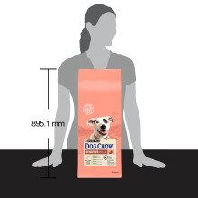 Сухой корм DOG CHOW Sensitive Adult 1+ для взрослых собак склонных к аллергии, с лососем, 14 кг