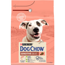 Сухой корм DOG CHOW Sensitive Adult 1+ для взрослых собак склонных к аллергии, с лососем, 2,5 кг