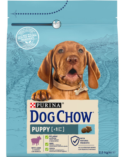 Сухий корм DOG CHOW Puppy 1 для цуценят, з ягням, 2,5 кг
