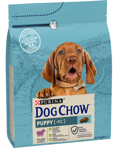 Сухий корм DOG CHOW Puppy 1 для цуценят, з ягням, 2,5 кг