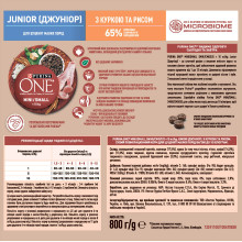 Сухой корм PURINA ONE Mini/Small Junior для щенков мелких пород, с курицей, 800 г