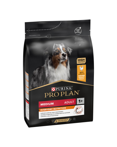 Сухий корм PRO PLAN Medium Adult 1+ Everyday Nutrion для дорослих собак середніх порід, з куркою, 3 кг
