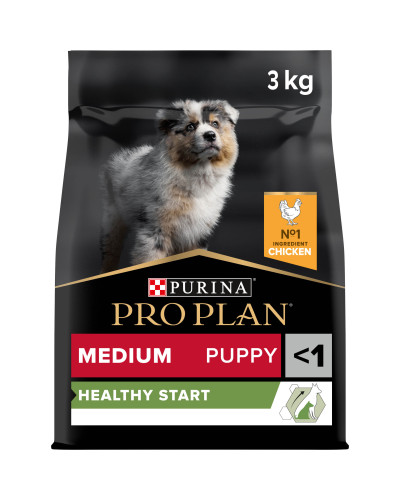 Сухой корм PRO PLAN Medium Puppy 1 Healthy Start для щенков средних пород, с курицей, 3 кг