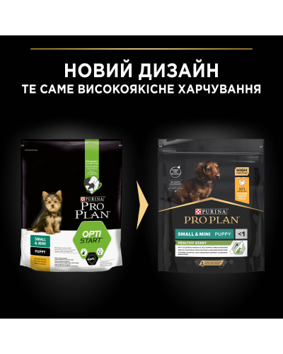 Сухой корм PRO PLAN Small &amp;amp;amp; Mini Puppy 1 Healthy Start для щенков мелких пород, с курицей, 700 г