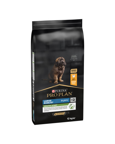 Сухий корм PRO PLAN Large Robust Puppy 2 Healthy Start для цуценят великих порід масивної статури, з куркою, 12 кг