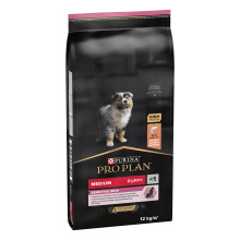 Сухой корм PRO PLAN Medium Puppy 1 Sensitive Skin для щенков средних пород с чувствительной кожей, с лососем, 12 кг