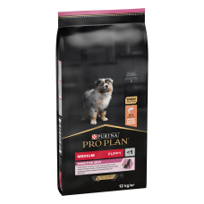 Сухий корм PRO PLAN Medium Puppy 1 Sensitive Skin для цуценят середніх порід, з чутливою шкірою, з лососем, 12 кг