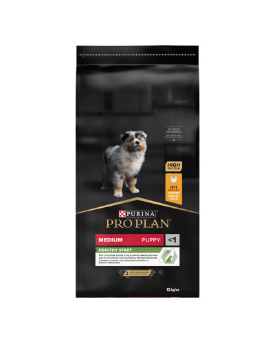 Сухой корм PRO PLAN Medium Puppy 1 Healthy Start для щенков средних пород, с курицей, 12 кг