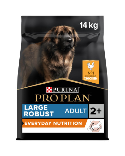 Сухий корм PRO PLAN Large Robust Adult 2+ Everyday Nutrion для дорослих собак великих порід масивної статури, з куркою, 14 кг