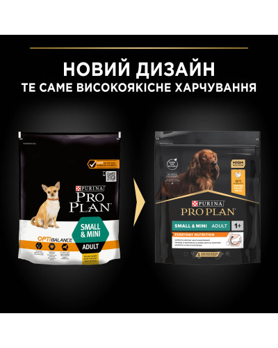 Сухой корм PRO PLAN Small&amp;amp;Mini Adult 1+ Everyday Nutrion для взрослых собак мелких пород, с курицей, 700 г