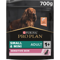 Сухий корм PRO PLAN Small and Mini Adult 1+ Sensitive Skin для дорослих собак дрібних порід, з чутливою шкірою, з лососем, 700 г