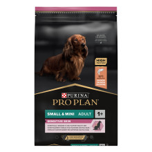 Сухой корм PRO PLAN Small and Mini Adult 1+ Sensitive Skin для взрослых собак мелких пород, с чувствительной кожей, с лососем, 7 кг