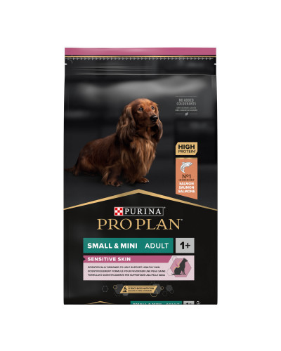 Сухий корм PRO PLAN Small&amp;amp;Mini Adult 1+ Sensitive Skin для дорослих собак дрібних порід, з чутливою шкірою, з лососем, 7 кг