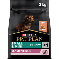 Сухий корм PRO PLAN Small and Mini Puppy 1 Sensitive Skin  для цуценят дрібних порід, з чутливою шкірою, з лососем, 3 кг