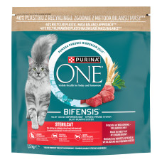 Сухий корм PURINA ONE Sterilcat для дорослих стерилізованих котів, комплекс Bifensis, з яловичиною, 1.5 кг