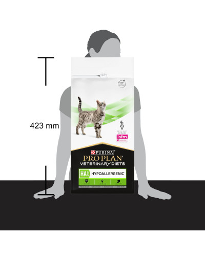 Сухий дієтичний корм PRO PLAN VETERINARY DIETS HA Hypoallergenic для дорослих котів та кошенят для зниження ознак інгредієнтної та нутрієнтної непереносимості, 1,3 кг