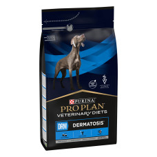Сухой диетический корм PRO PLAN VETERINARY DIETS DRM Dermatosis для щенков и взрослых собак для поддержания функции кожи при дерматозах и чрезмерном выпадении шерсти, 3 кг