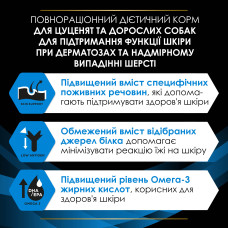 Сухой диетический корм PRO PLAN VETERINARY DIETS DRM Dermatosis для щенков и взрослых собак для поддержания функции кожи при дерматозах и чрезмерном выпадении шерсти, 3 кг