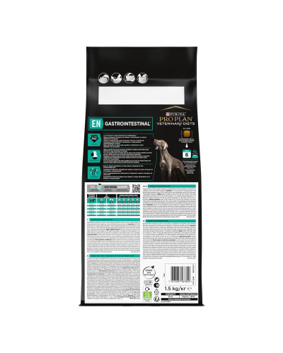 Корм PRO PLAN VETERINARY DIETS EN Gastrointestinal для взрослых собак и щенков для устранения расстройств пищеварения, 1,5 кг
