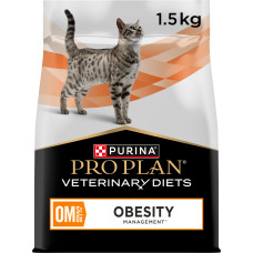 Сухий дієтичний корм PRO PLAN VETERINARY DIETS OM Obesity Management St/Ox для дорослих котів для зниження надмірної маси тіла, з куркою, 1.5 кг