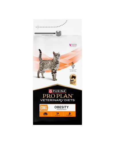 Сухий дієтичний корм PRO PLAN VETERINARY DIETS OM Obesity Management St/Ox для дорослих котів для зниження надмірної маси тіла, з куркою, 1.5 кг
