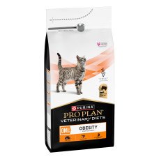 Сухий дієтичний корм PRO PLAN VETERINARY DIETS OM Obesity Management St/Ox для дорослих котів для зниження надмірної маси тіла, з куркою, 1.5 кг