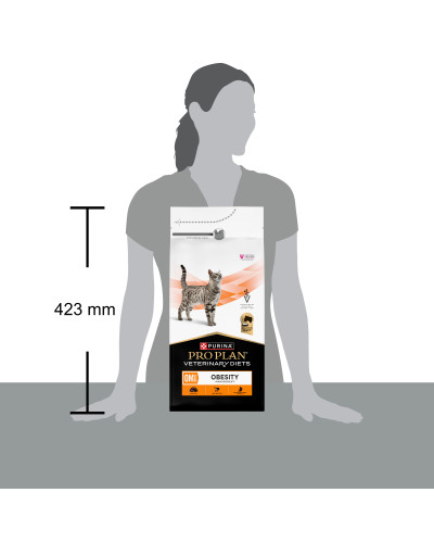 Сухий дієтичний корм PRO PLAN VETERINARY DIETS OM Obesity Management St/Ox для дорослих котів для зниження надмірної маси тіла, з куркою, 1.5 кг