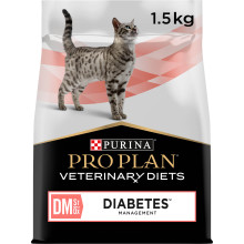 Сухий дієтичний корм PRO PLAN VETERINARY DIETS DM ST/OX Diabetes Managment для дорослих котів для регулювання надходження глюкози (цукровий діабет), 1,5 кг