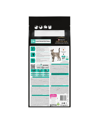 Сухий дієтичний корм PRO PLAN VETERINARY DIETS EN Gastrointestinal для кошенят та дорослих котів для зменшення розладів кишкової абсорбції та годівлі у період відновлення, одужання, 1,5 кг
