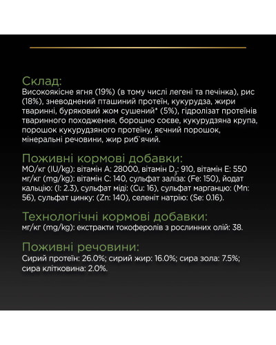 Сухий корм PRO PLAN Medium Adult 1+ Sensitive Digestion для дорослих собак середніх порід, з чутливим травленням, з ягням, 14 кг