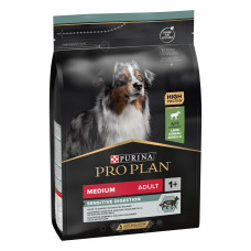 Сухий корм PRO PLAN Medium Adult 1+ Sensitive Digestion для дорослих собак середніх порід, з чутливим травленням, з ягням, 3 кг