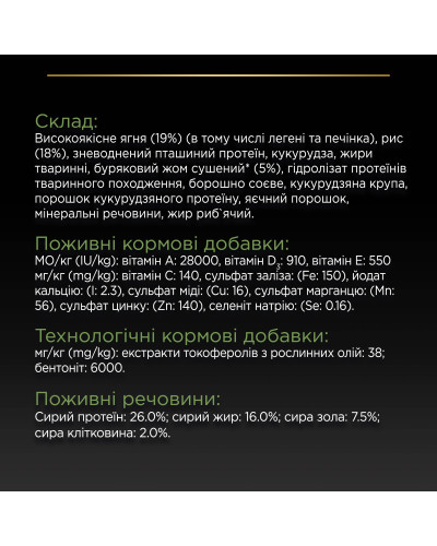 Сухий корм PRO PLAN Medium Adult 1+ Sensitive Digestion для дорослих собак середніх порід, з чутливим травленням, з ягням, 16,5 кг