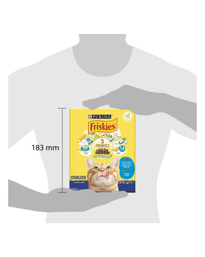 Сухий корм FRISKIES Sterilized для дорослих стерилізованих котів, з лососем, тунцем та овочами, 270 г
