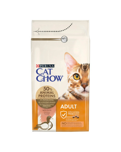 Сухий корм CAT CHOW Adult для дорослих котів, з качкою, 1,5 кг